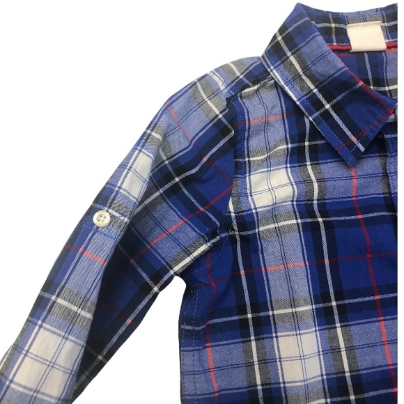 BabyGap Plaid Button-Front Cotton Long Sleeve Shirt Size 18-24 Months - Picture 7 of 10